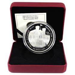 2008 Canada $50 100th Anniversary of the Royal Canadian Mint Fine Silver Coin (missing outer sleeve)