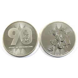 2018 Niue Scrooge McDuck & Mickey Mouse 90 Year of Imagination 1oz .999 Fine Silver Coins (Mickey Mo