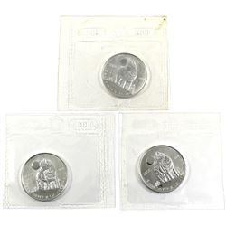 2006 Canada 1/2oz .9999 Fine Silver Wolf in Sealed Mint Plastic (lightly toned). 3pcs (TAX Exempt)