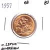 Image 1 : 1957 Great Britain Sovereign Brilliant Uncirculated. Contains 0.2354oz Fine Gold.