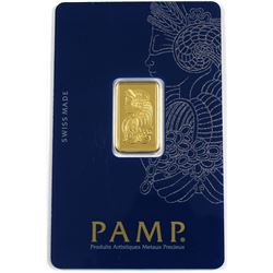 Pamp Suisse 5 Gram .9999 Fine Gold Bar (TAX Exempt).