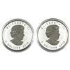Image 2 : 2016 Canada 1oz Four Leaf Clover Privy Mark .9999 Fine Silver Maple Leafs. 2pcs (TAX Exempt)