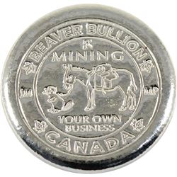 5oz Beaver Bullion - Mining Your Own Business .999 Fine Silver Round (TAX Exempt).