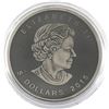 Image 2 : 2015 Canada 1oz Antiqued & Coloured Polar Bear .9999 Fine Silver Maple Leaf (TAX Exempt).