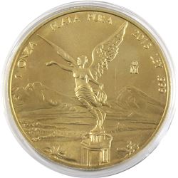 2013 Mexico 1oz Gilded .999 Fine Silver Libertad (lightly toned). TAX Exempt