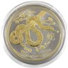 Image 1 : 2013 Australia 1oz Ruthenium & Gold Plated Year of the Snake .999 Fine Silver Coin (capsule is crack