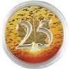Image 1 : 2013 Canada 1oz Coloured & Gilded 25th Anniversary of the SML .9999 Fine Silver Coin (scratched on t
