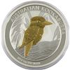 Image 1 : 2014 Australia 1oz Gilded Kookaburra .999 Fine Silver Coin (TAX Exempt).