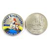 Image 1 : 2000 Republic of Liberia Coloured Millennium & 2014 Cook Islands Ship 1oz .999 Fine Silver Rounds (t