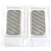 Image 2 : 1oz Johnson Matthey .999 Fine Silver Bars in Sealed Mint Plastic in Sequence (one bar is toned). 2pc