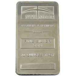 10oz NTR Metals .999 Fine Silver Bar (toned). TAX Exempt