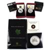 Image 1 : 2012, 2013, 2014 Canada $10 Maple Leaf Fine Silver Coins (TAX Exempt). 3pcs.