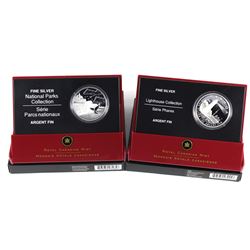 2005 Canada $20 Mingan Archipelago Park & Toronto Island Lighthouse Fine Silver Coins (TAX Exempt). 
