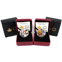 2017 Canada $10 Autumn's Palette & Sugar Shack Fine Silver Coins (TAX Exempt). 2pcs.