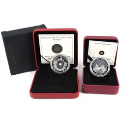 2004 Canada Sp.Ed. Fine Silver Proof Dollar - Poppy & 2011 Canada Sterling Proof Silver Dollar - Par