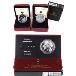 2005, 2008, 2011 Canada Brilliant Uncirculated Dollar Collection. Please note 2008 Is missing outer 