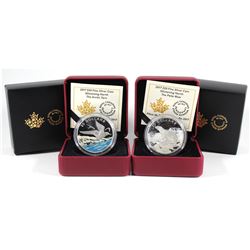 2017 Canada $20 Glistening North - Polar Bear & Arctic Tern Fine Silver Coins (TAX Exempt). 2pcs.