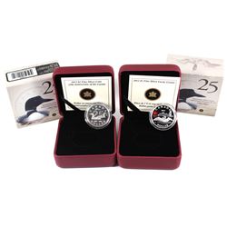 2012 Canada $1 25th Anniversary of the Loon & Olympic Lucky Loon Fine Silver Coins (TAX Exempt). 2pc