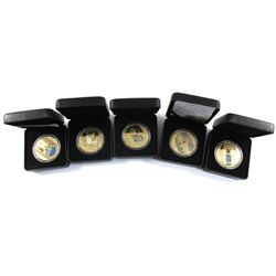 2007 Somali 250 Shillings Treasures of Tutankhamun Gold Plated Sterling Silver Coin Set. Please note