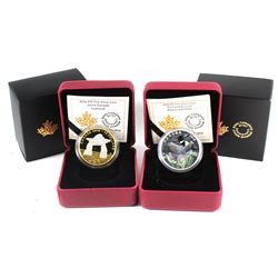 2016 & 2018 Canada $10 Commemorative Fine Silver Coin Set (TAX Exempt). You will receive the 2016 In