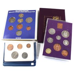 Lot of United Kingdom Coin Sets - Britain's First Decimal Coins 5-coin Set in Blue Wallet Folder, 19