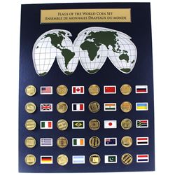 *Flags of the World Coin Set Featuring 20 Different Coins with the Country's Respective Flag Picture