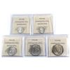 Image 2 : 1943-1955 USA 10-cent, 25-cent & 50-cent ICCS Certified - 1943 10-cent MS-65, 1948 10-cent MS-64, 19
