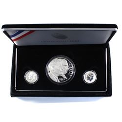 2015 USA March of Dimes Special Silver 3-coin Set (capsules are scuffed & Silver Dollar is lightly t