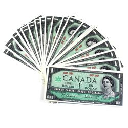 1867-1967 Bank of Canada Centennial No Serial Number $1 Banknotes UNC+. 25pcs