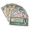 Image 1 : 1954 Bank of Canada Modified Portrait $1 Through $100 Full Denomination Run. 7pcs