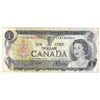 Image 1 : 1973 $1 BC-46bT Bank of Canada Note, Crow-Bouey, EXA1326366, F-VF (Note contains 2 small tears on th