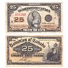 Image 1 : 1900 DC-15b Boville & 1923 DC-24d Campbell 25-cent Dominion of Canada Notes Very Fine. 1900 has writ