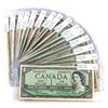 Image 1 : 15x 1954 Bank of Canada Modified Portrait Notes. You will receive 1x $1 BC-37b-i, 6x $1 BC-37c, 1x $