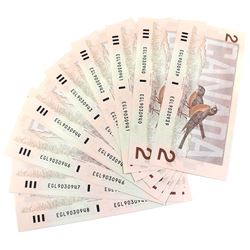 Lot of 9x Consecutive 1986 Uncirculated $2 Banknotes. Theissen-Crow, S/N: EGL9030939-948. BC-55b-i.