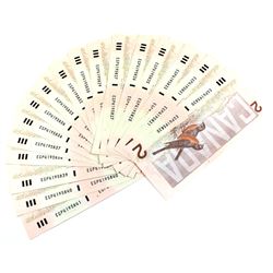 1986 $2 Bank of Canada Thiessen-Crow Signature Notes with Consecutive Serial Numbers EGP4195820-843 