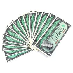 1867-1967 Canada $1 Confederation Centennial Banknotes No Serial Number UNC+. 15pcs