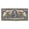 Image 1 : 1937 $20 BC-25c, Bank of Canada, Coyne-Towers, J/E7346638, Extra Fine (small tears at top and bottom