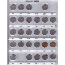 Canada 5-cent Collection date ranges between 1922-2015. You will receive one of each date and some C
