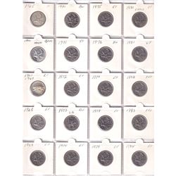 Estate Lot of Canada 25-cent 1965-2015. You will receive 133 pcs dated between 1965 & 2015 including