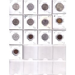Mixed Page of 13 x German Coins dated between 1909 & 1949. 13pcs