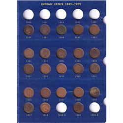 1887-1909 USA Indian Head 1-cents in Whitman folder. 23pcs