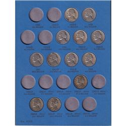 1938-1961 USA Jefferson Nickels in Whitman folder. 48 pcs