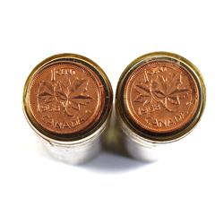 2x 1958 Canada BU 1-cent Roll of 50pcs. 2 Rolls