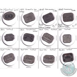 Estate Lot 19th Century Scotland Stock Communion Tokens. 12pcs.