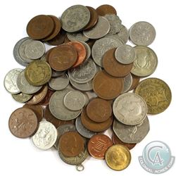 Group Lot of 70x Mixed World Coins.