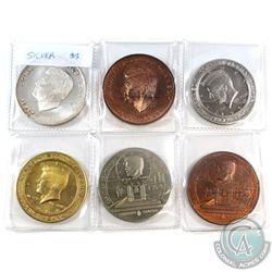 Estate Lot of 6x Rare & Interesting John Fitzgerald Kennedy Medals. You will receive 3 different des