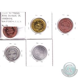 Lot of 5x 1837-1962 Sherbrooke Coin Exchange 'To Commemorate the 125th Anniversary of Sherbrooke' To