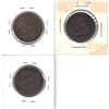Image 2 : Lot of 3x Bank of Upper Canada Half Penny Tokens. This lot includes: 1850, 1854 & 1857. 3pcs