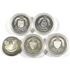 Image 2 : 5x 1978, 1981, 1982, 1983 & 1984 Kitchener-Waterloo Oktoberfest .999 Fine Silver Tokens (TAX Exempt)