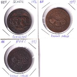 1896 Remington Typewriter & 1897 Diamond Jubilee Commemorative Medallion. 3pcs